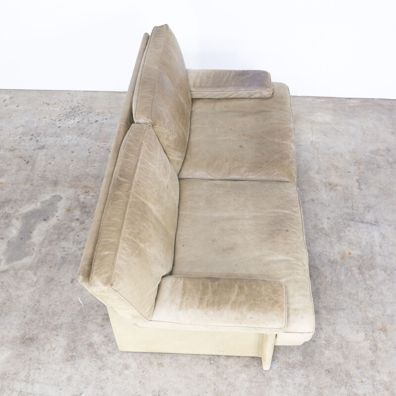 Vintage 3-seater sofa in leather for Walter Knoll