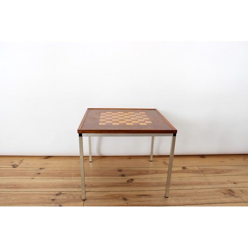 Checkerboard coffe table with Reversible tray in Rio rosewood