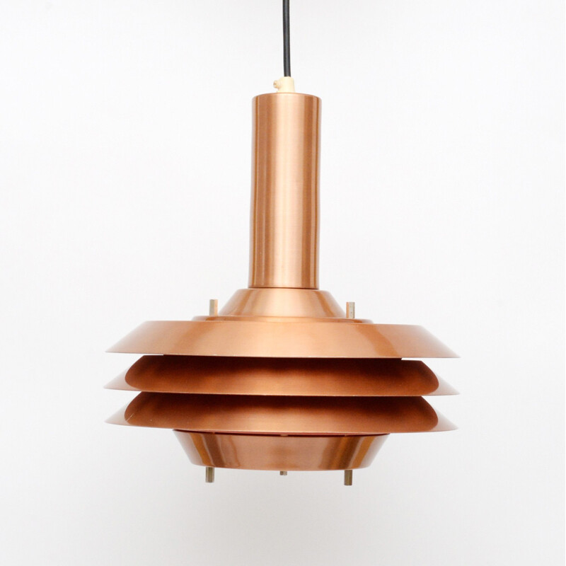 Vintage Danish Lysaker lamp in copper