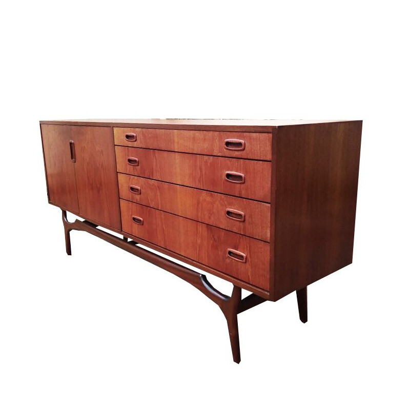 Vintage sideboard in massive teak