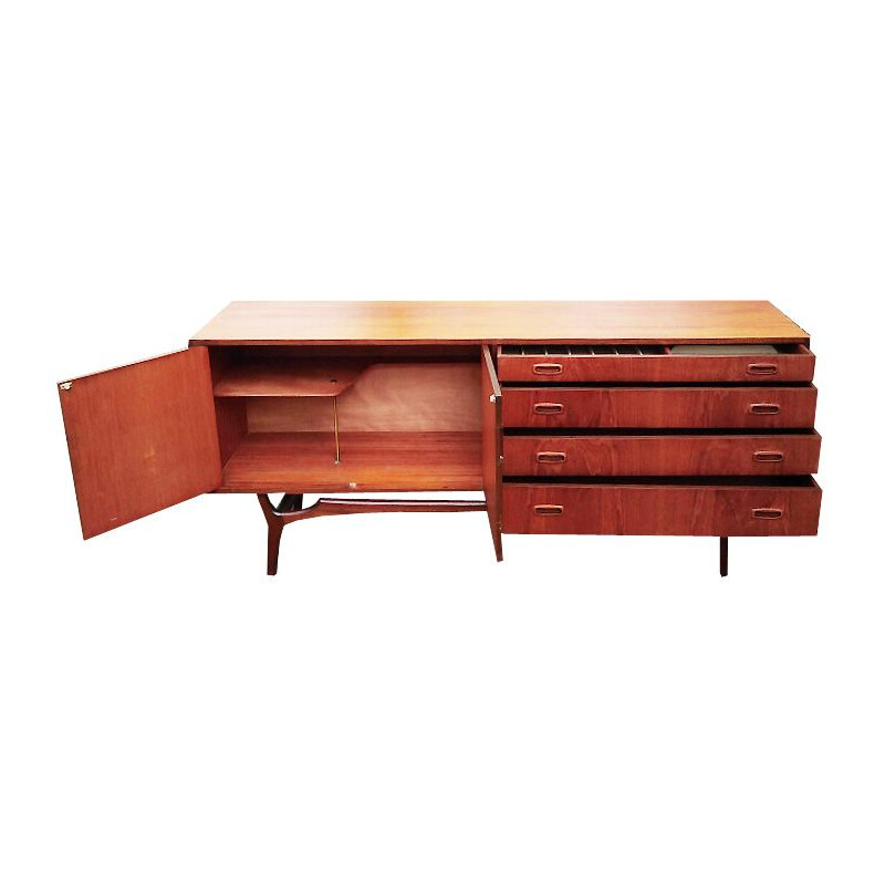 Vintage sideboard in massive teak