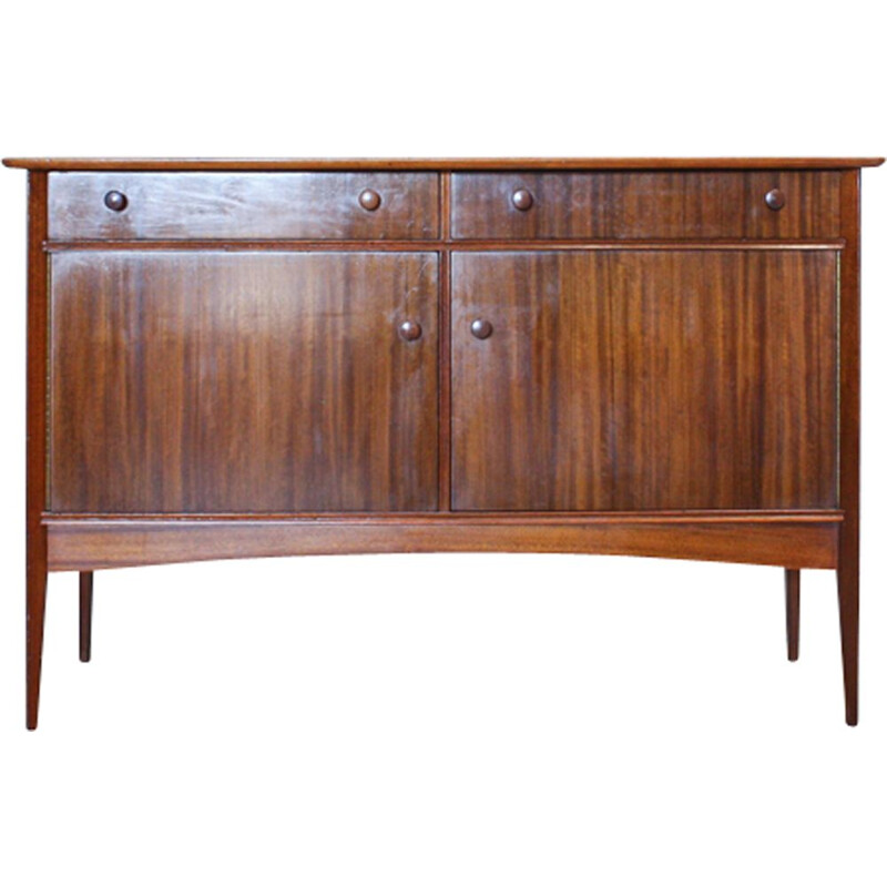 Vintage english sideboard in walnut wood by Vanson 1950