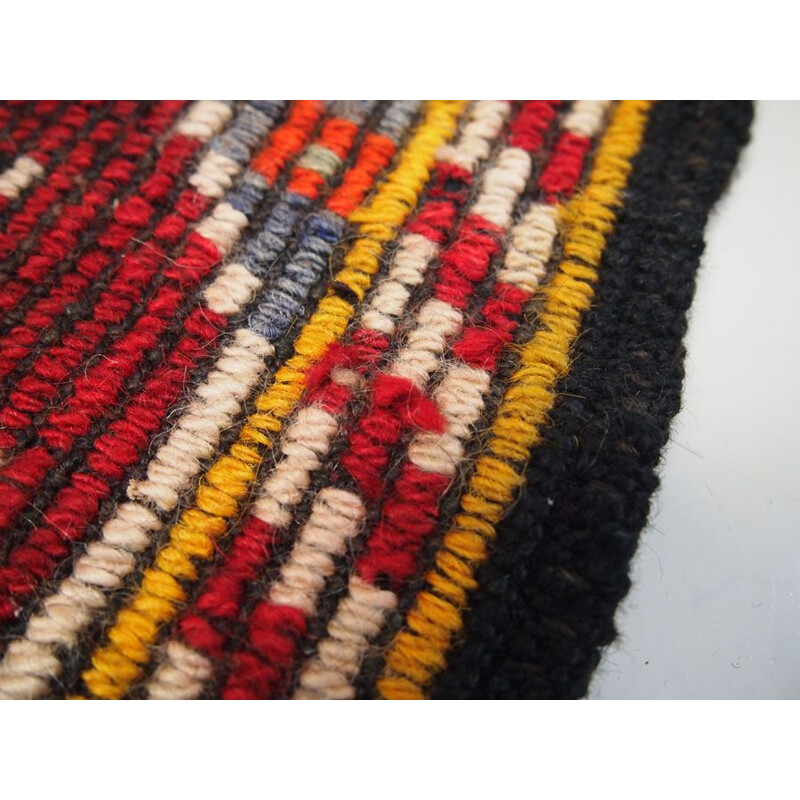 Vintage Turkish tribal floor carpet runner 