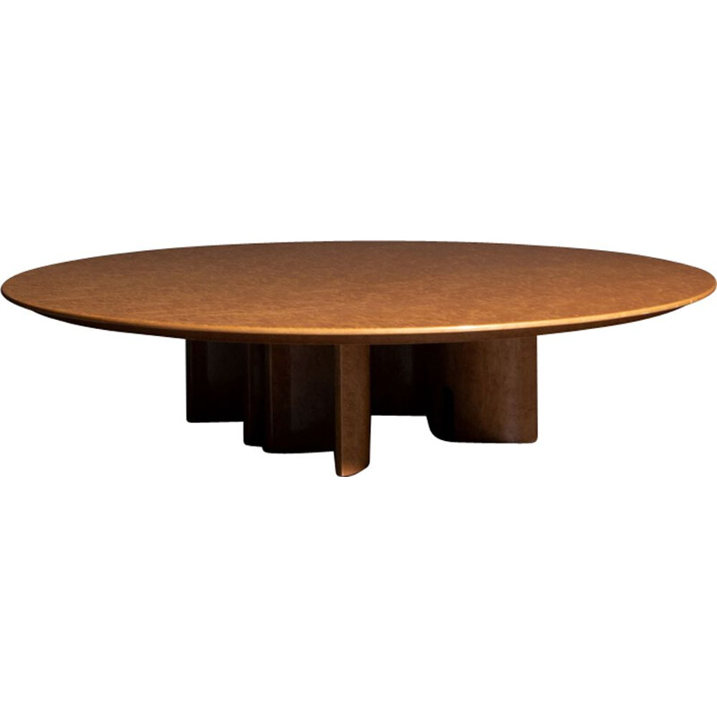 Vintage coffee table in maple wood by Giovanni Offredi for Saporiti