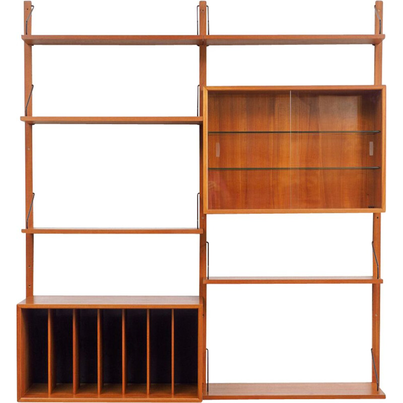 Vintage shelving system in teak by Poul Cadovius for Cado