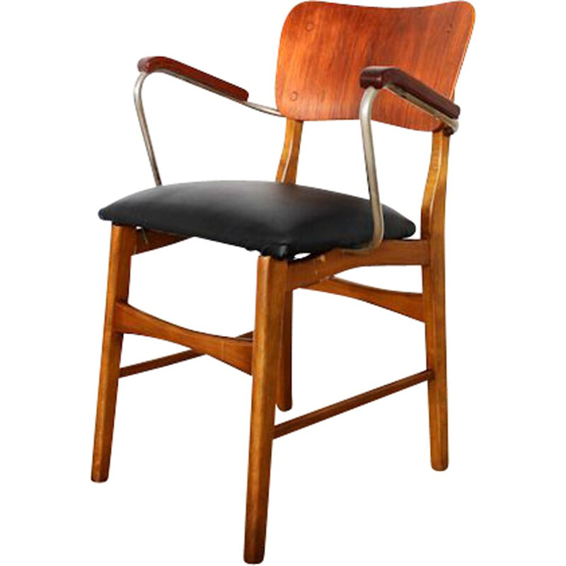  Vintage black chair in teak by ib Kofod Larsen