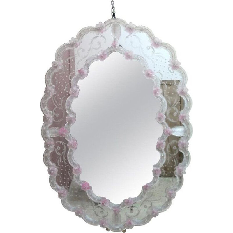Vintage wall mirror in Murano glass