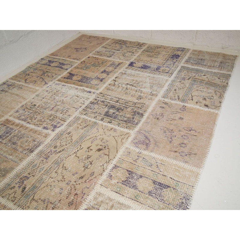 Vintage Turkish beige rug