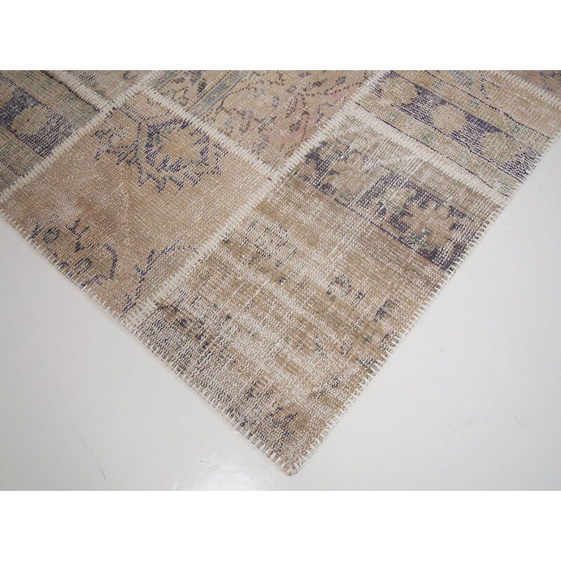 Vintage Turkish beige rug