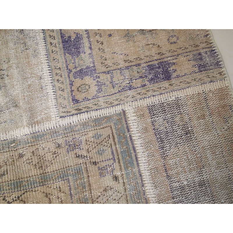 Vintage Turkish beige rug