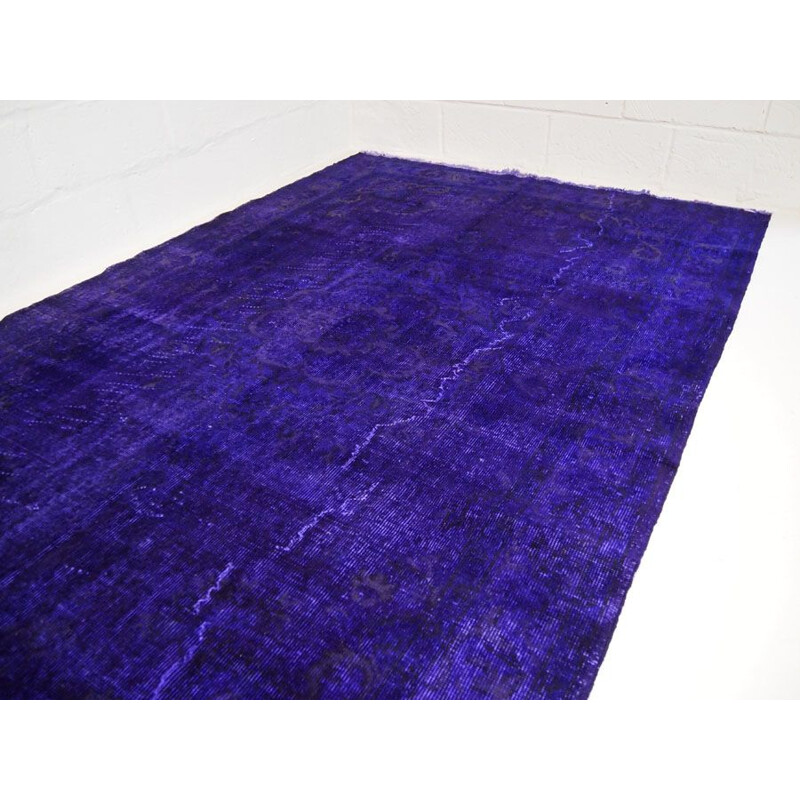 Vintage Turkish rug in deep purple