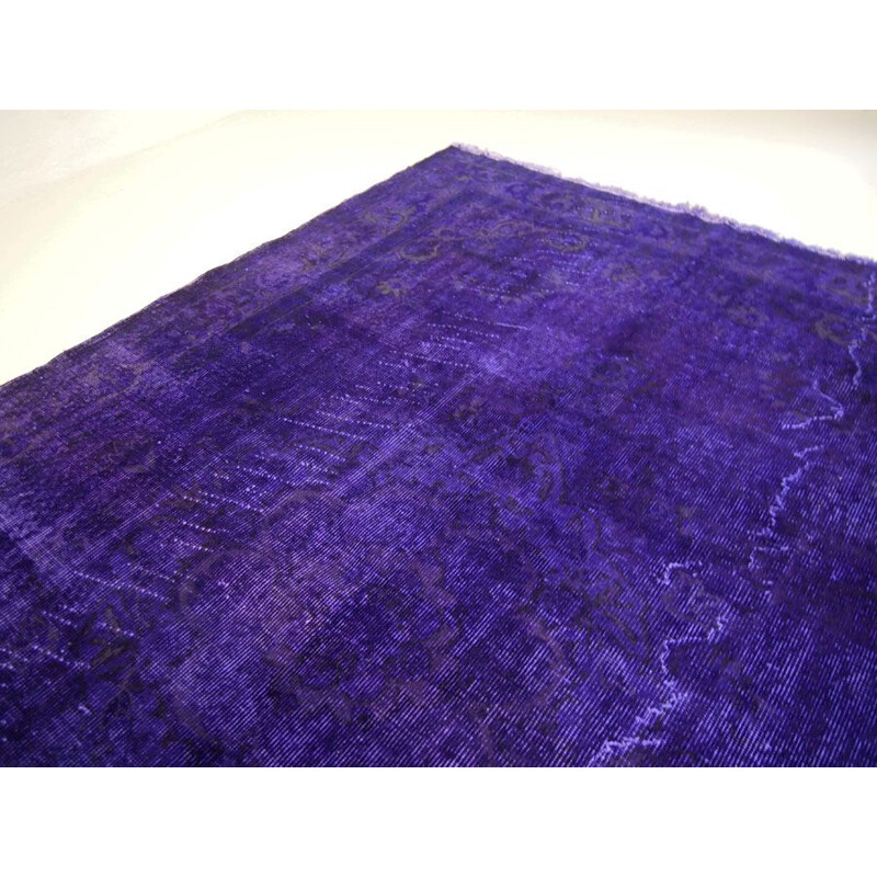 Vintage Turkish rug in deep purple