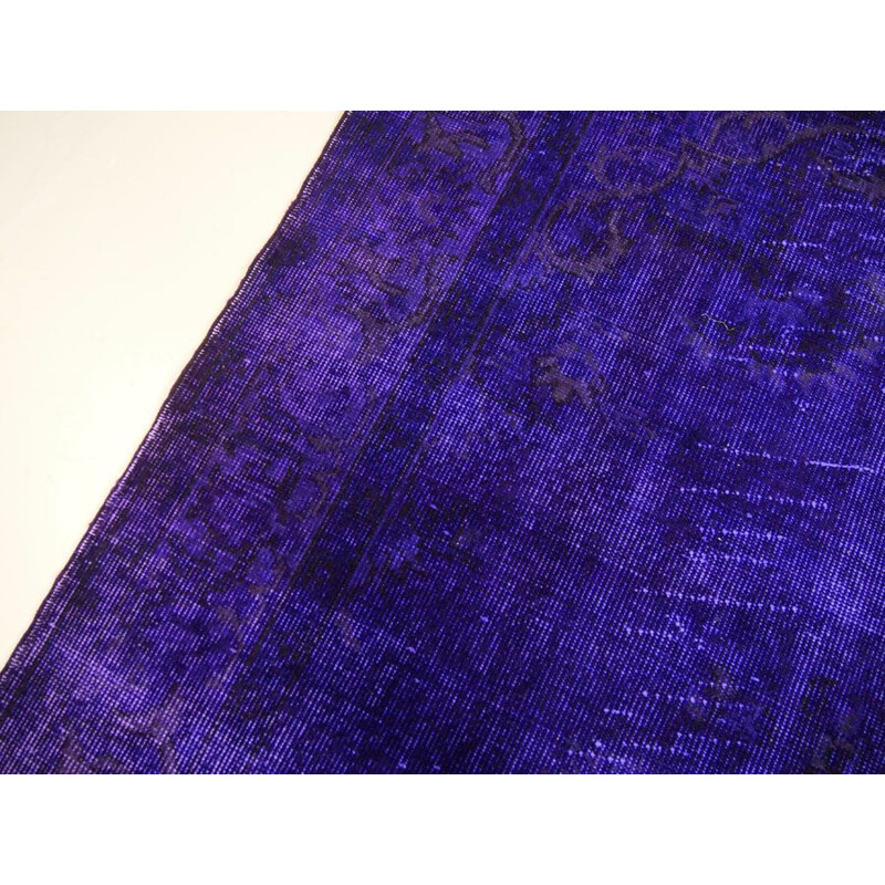 Vintage Turkish rug in deep purple