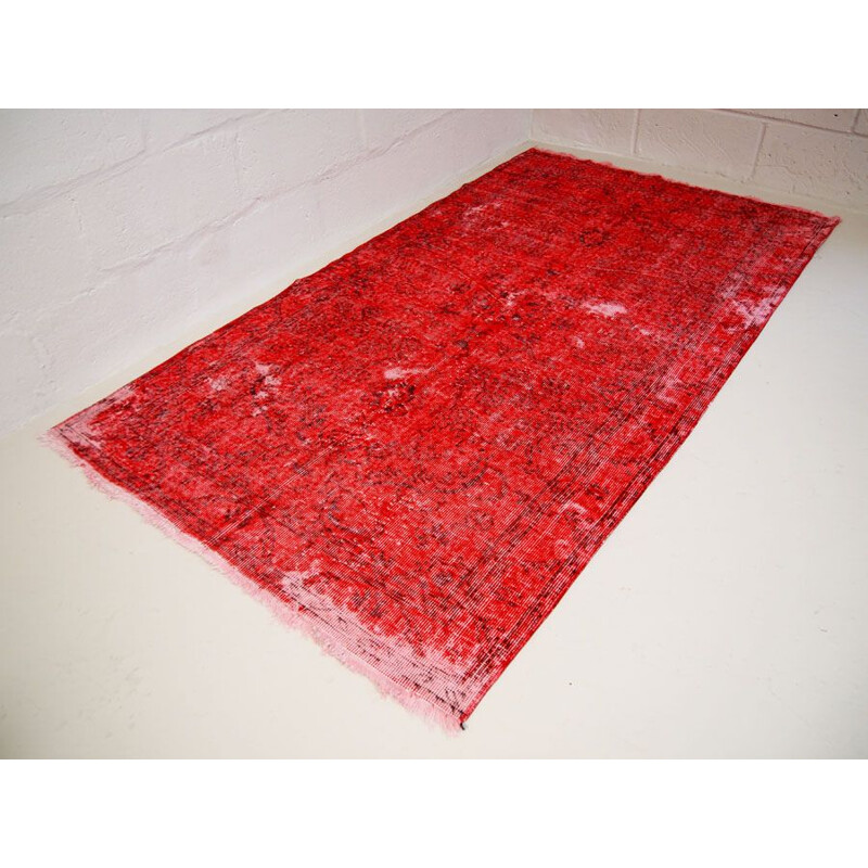 Vintage Turkish red rug