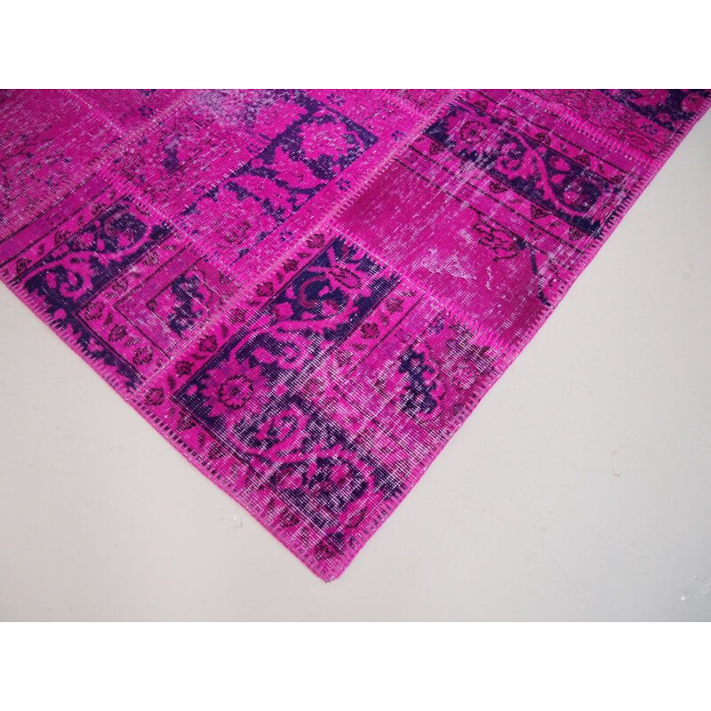 Vintage Turkish purple and pink rug