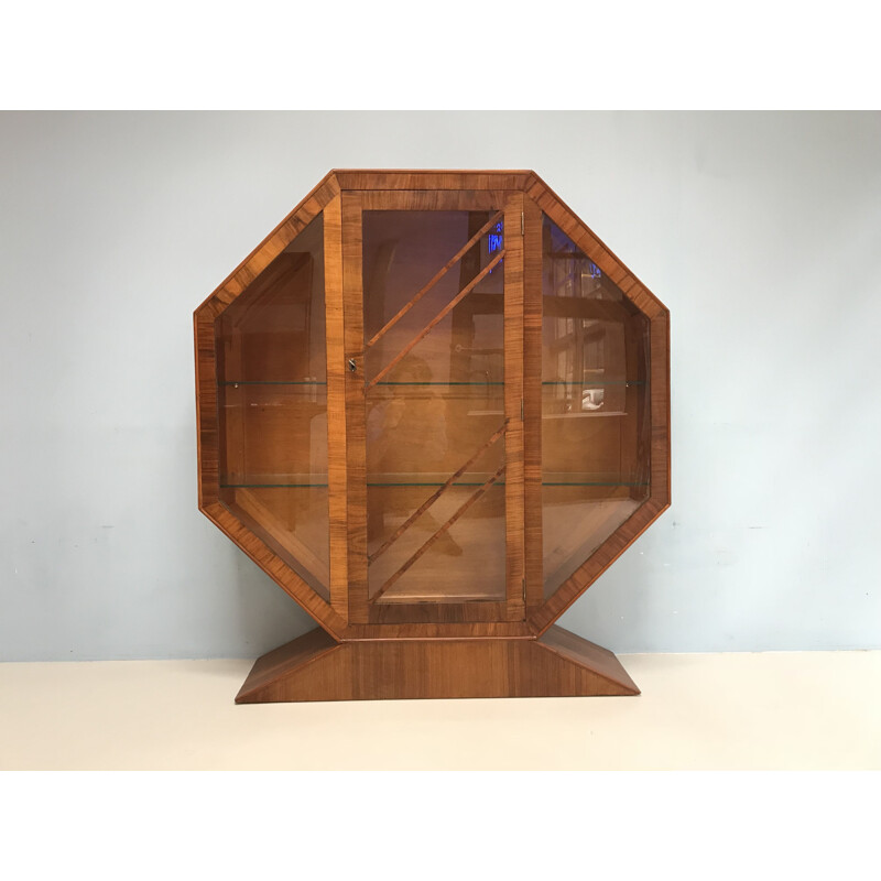 Art Deco octogonal display cabinet