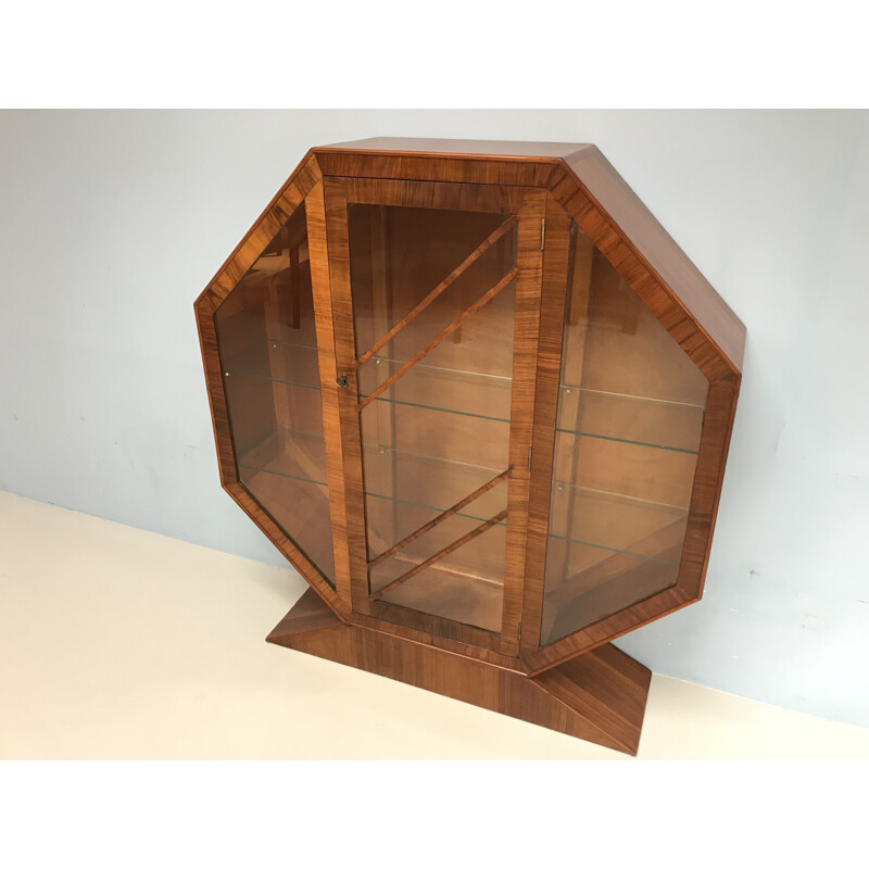 Art Deco octogonal display cabinet