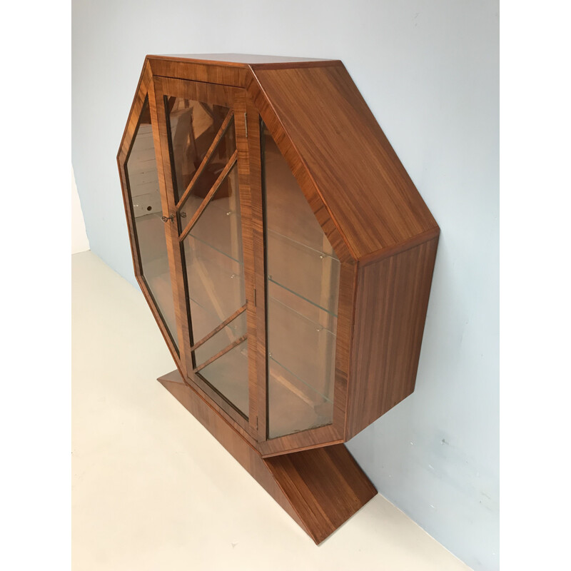 Art Deco octogonal display cabinet