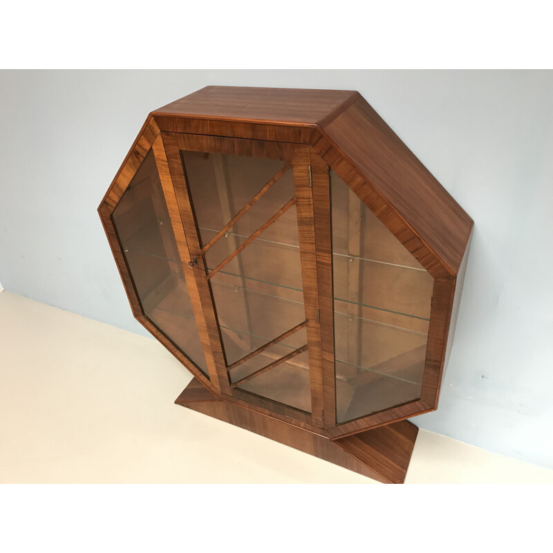 Art Deco octogonal display cabinet