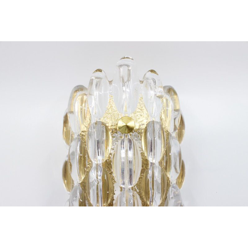 Vintage wall lamp in glass and brass by Carl Fagerlund