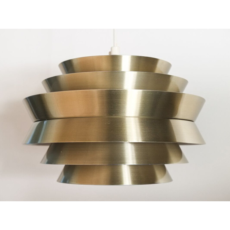 Vintage pendant lamp "Trava" in brass colour by Carl Thore for Granhaga