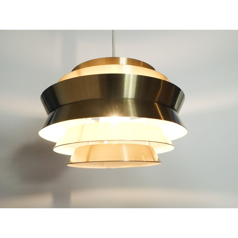 Vintage pendant lamp "Trava" in brass colour by Carl Thore for Granhaga