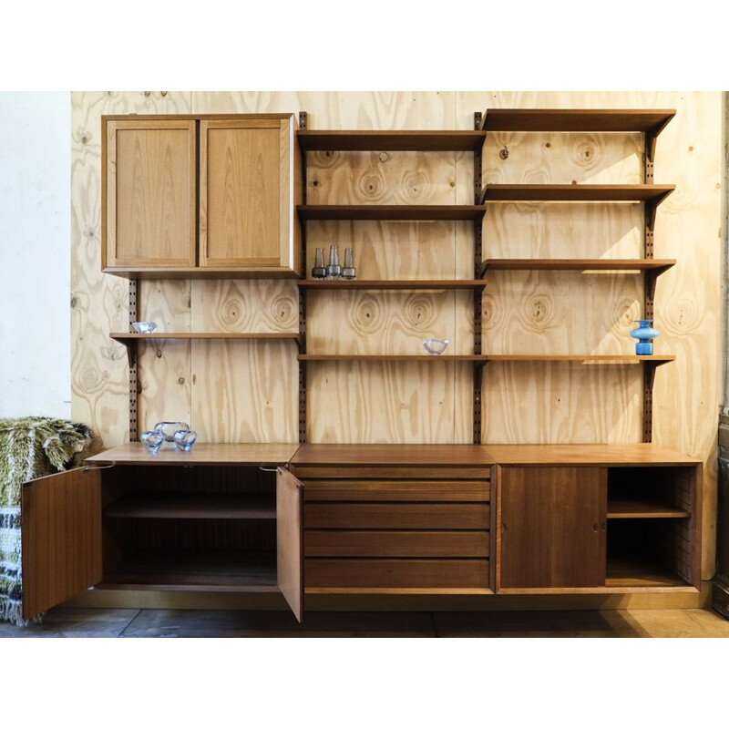 Vintage CADO wall system in teak by Poul Cadovius