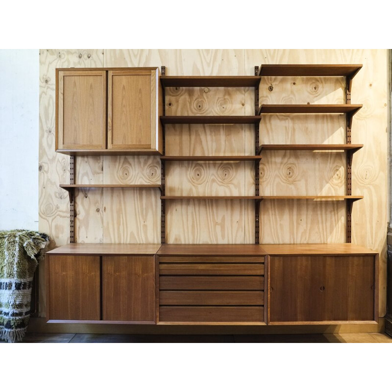 Vintage CADO wall system in teak by Poul Cadovius