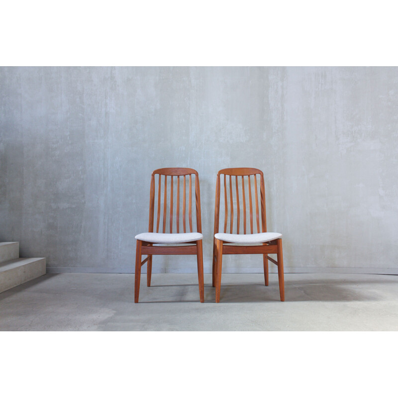 6 Teak Dining Chairs by Benny Linden, 1970s