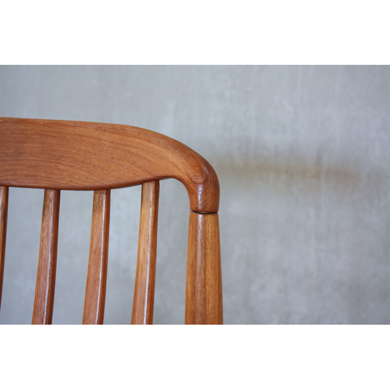 6 Teak Dining Chairs by Benny Linden, 1970s