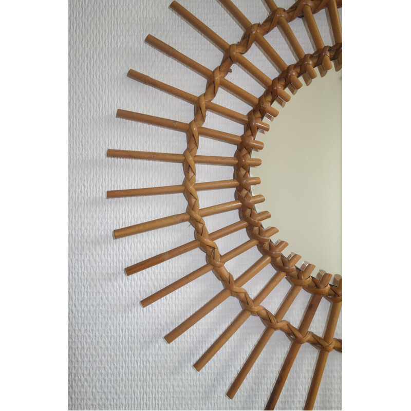 Rattan sun mirror 1950s