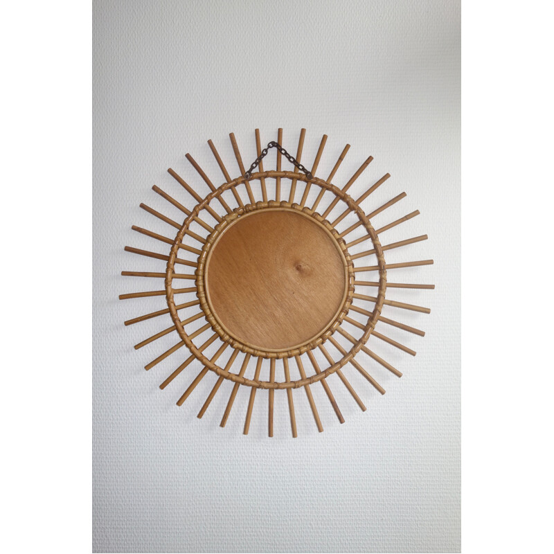 Rattan sun mirror 1950s