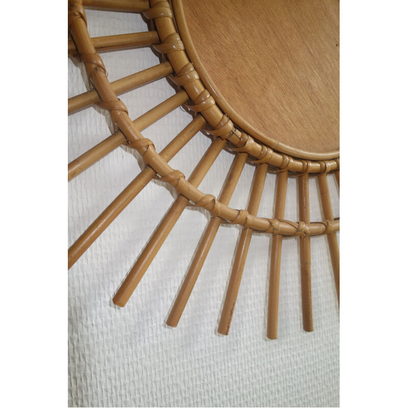 Rattan sun mirror 1950s