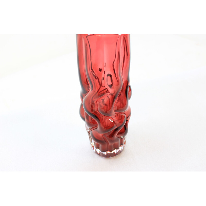 Vaso vintage di Pavel Hlava per Borse Glass