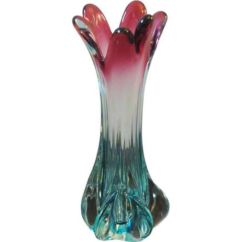 Vase vintage en verre de Murano