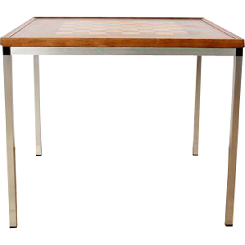 Table Basse damier avec Plateau Réversible en Palissandre de Rio