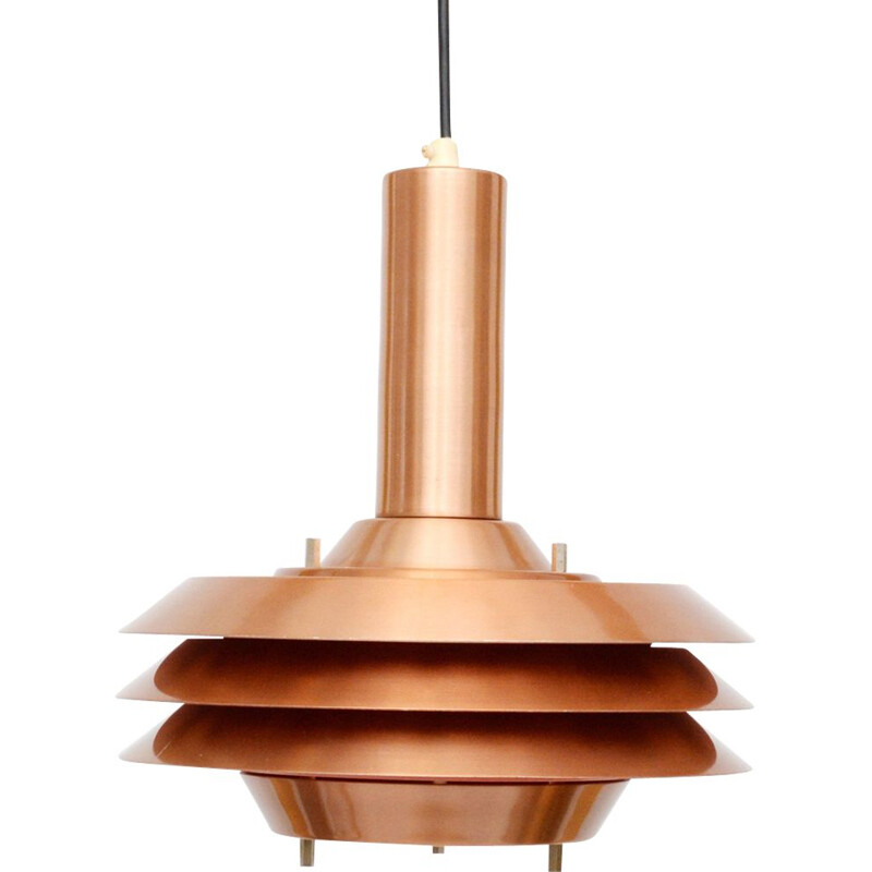 Vintage Danish Lysaker lamp in copper