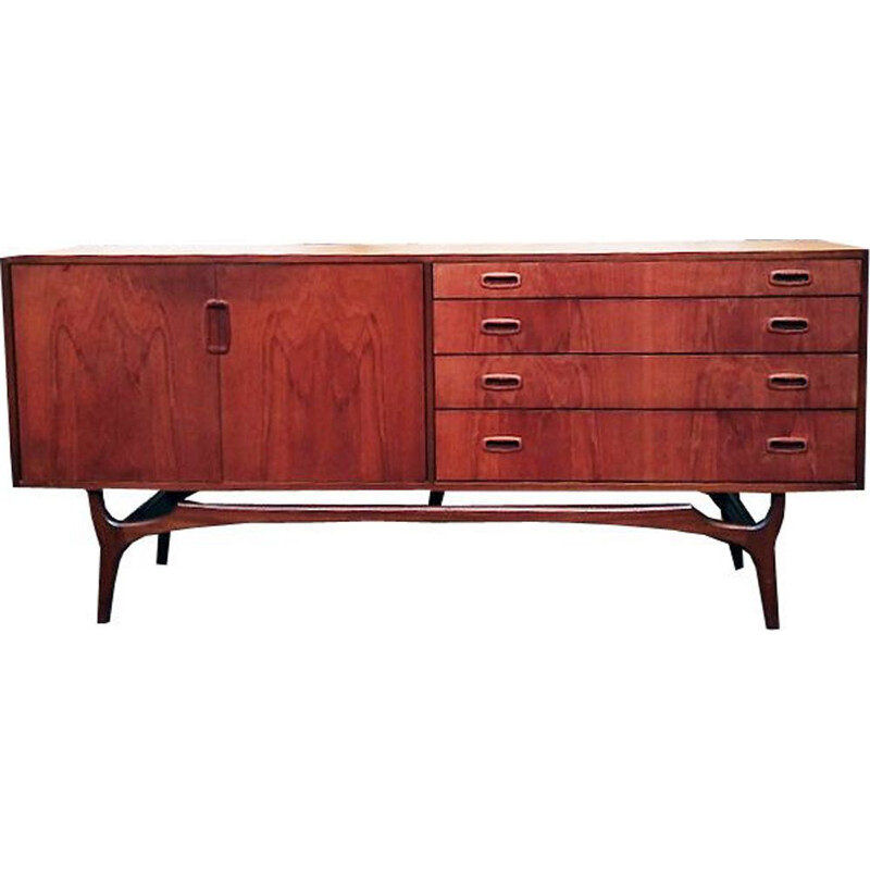 Vintage sideboard in massive teak