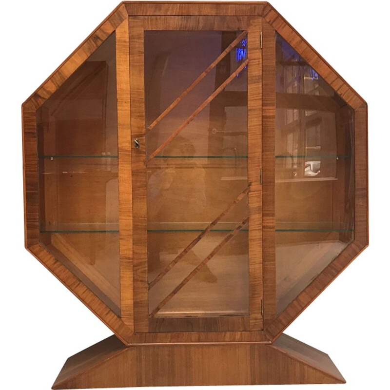 Art Deco octogonal display cabinet