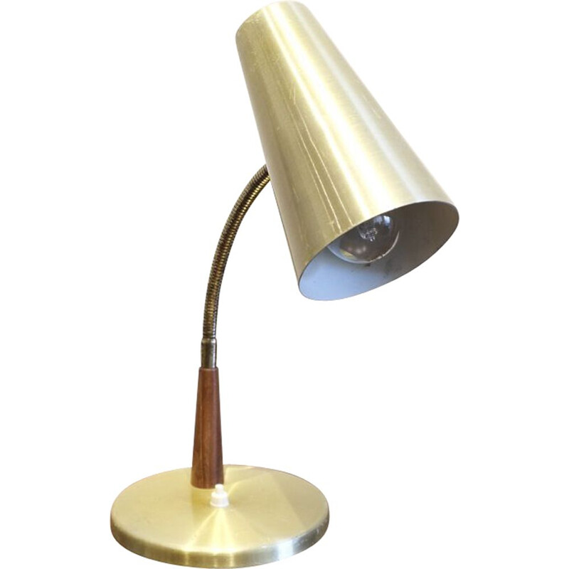 Vintage Danish desk lamp in brass colour