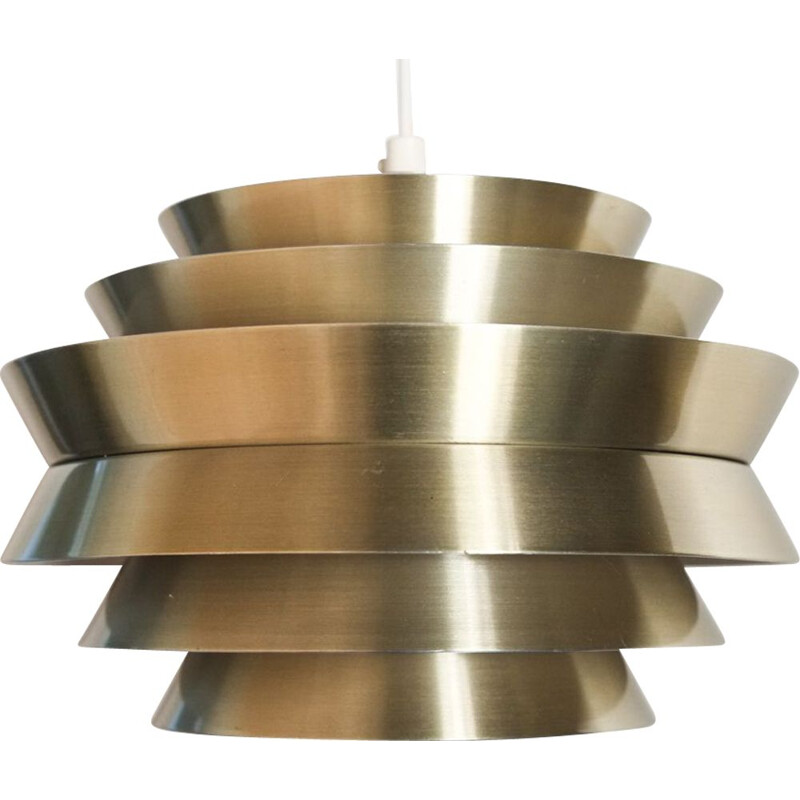 Vintage pendant lamp "Trava" in brass colour by Carl Thore for Granhaga