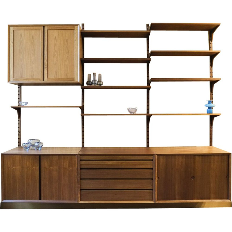 Vintage CADO wall system in teak by Poul Cadovius