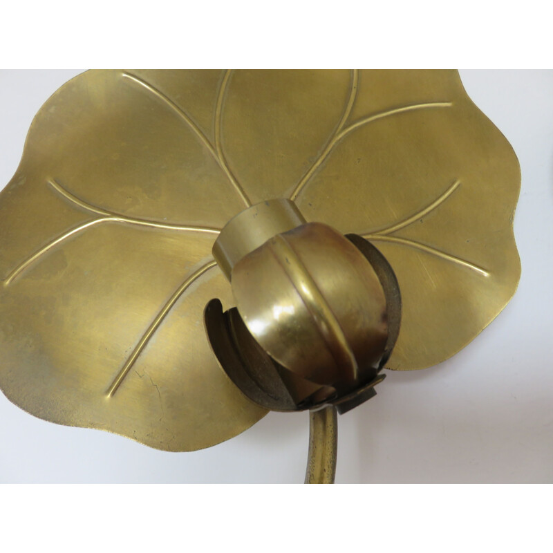 Set of 3 "Nenuphar" sconces in brass