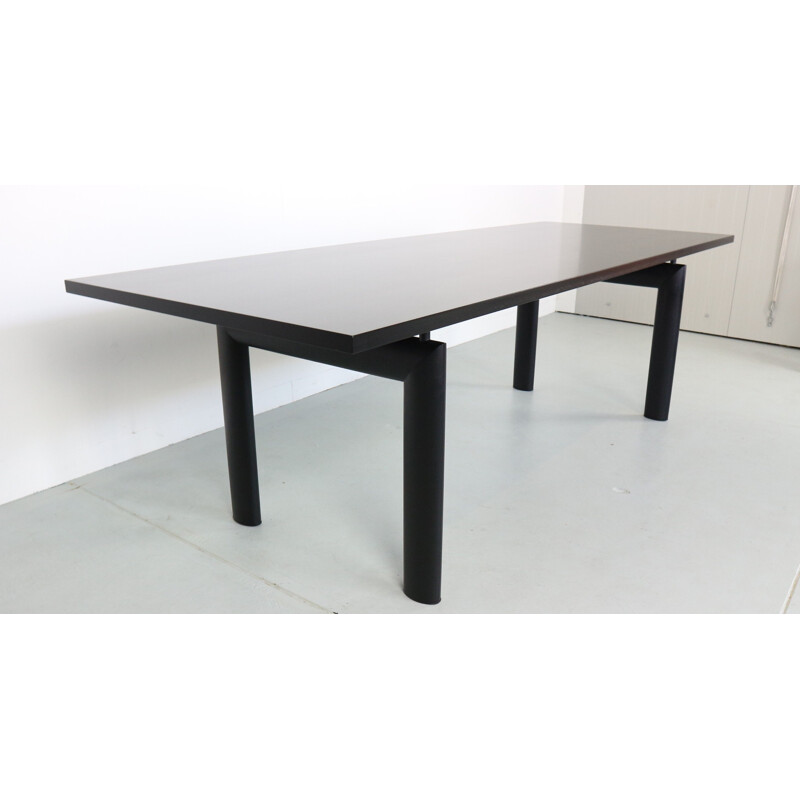 LC6 black dining Table by Le Corbusier for Cassina