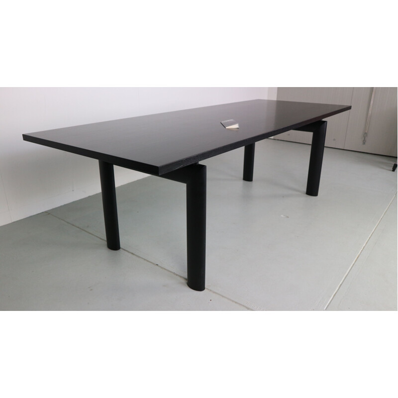 LC6 black dining Table by Le Corbusier for Cassina