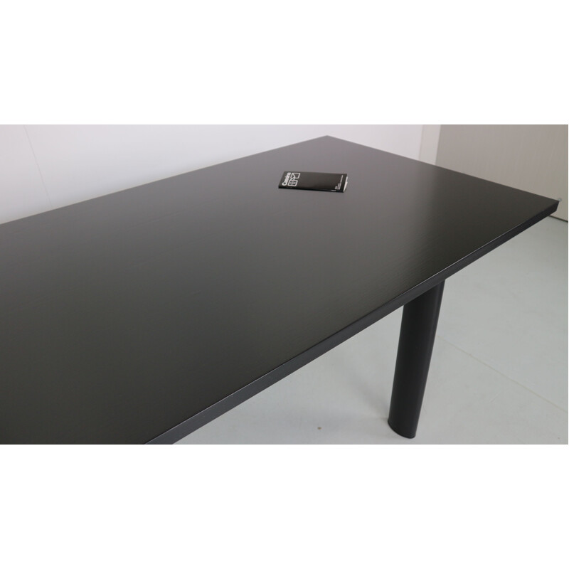 LC6 black dining Table by Le Corbusier for Cassina