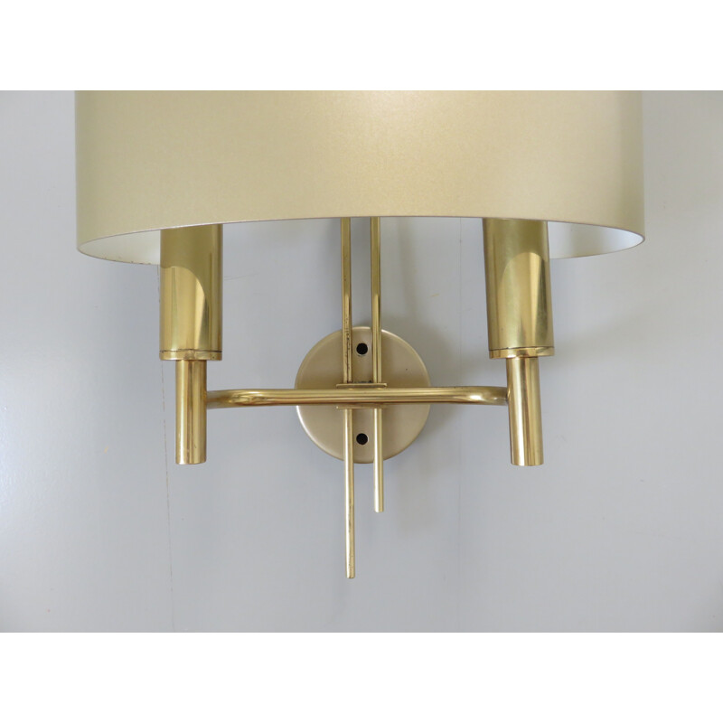 Set of 2 vintage Italian golden wall lamps