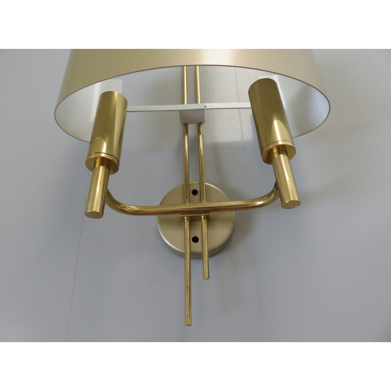 Set of 2 vintage Italian golden wall lamps