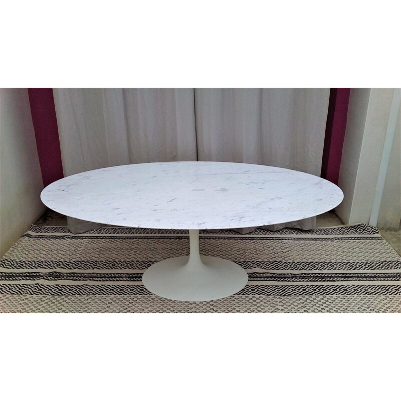 Dining Table Tulip Knoll marble Carrara, Eero Saarinen