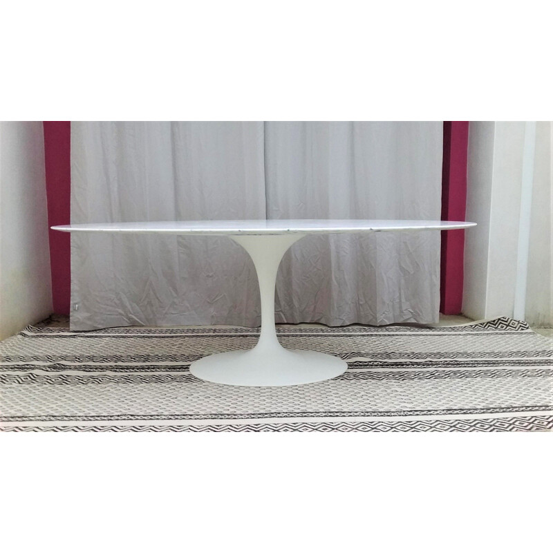 Dining Table Tulip Knoll marble Carrara, Eero Saarinen